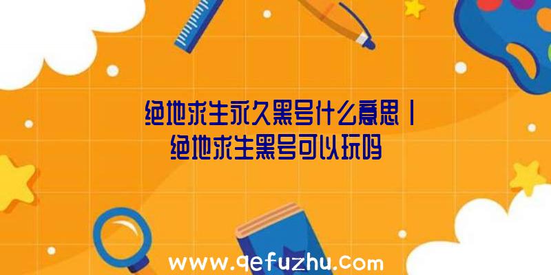 「绝地求生永久黑号什么意思」|绝地求生黑号可以玩吗